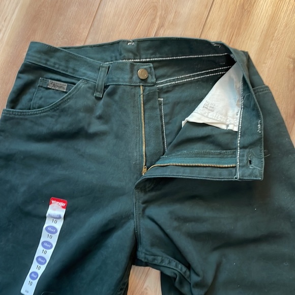 wrangler green jeans pants women’s size 6 10 P x 30” short vintage 1990’s - Picture 6 of 16